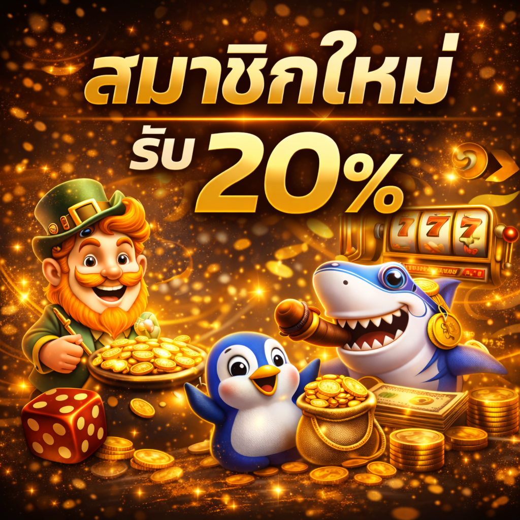 สมาชิกใหม่ รับ 20%