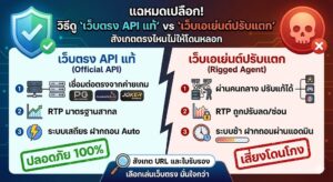 แฉหมดเปลือก! วิธีดู "เว็บตรง API แท้" vs "เว็บเอเย่นต์ปรับแตก" สังเกตตรงไหนไม่ให้โดนหลอก